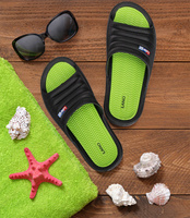 Klapki męskie basenowe Lano KL-4-0218 Black/Green