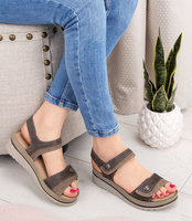 Sandałki damskie Skotnicki S-3-3019 Brązowe