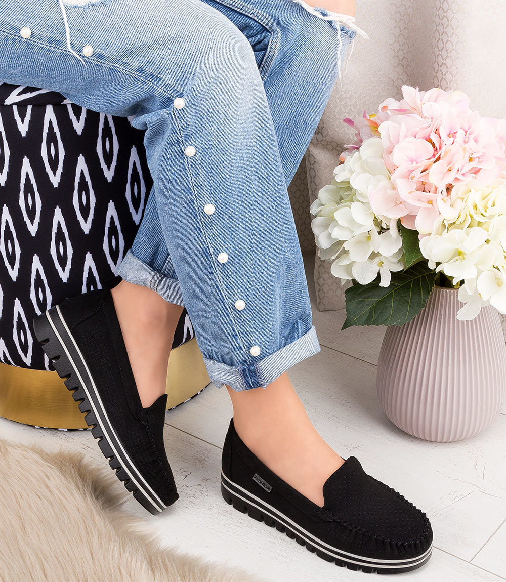 Mokasyny damskie Skotnicki P-3-0500 Czarne