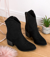 Wegańskie Kowbojki damskie Super Mode 5689 SU Czarne