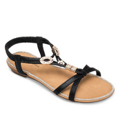 Sandałki damskie Laura Mode F-22 Czarne