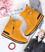 Botki damskie Bestelle RQ205 Żółte