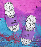 Klapki damskie Kubota Rzep Vintage Białe