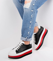 Buty sportowe damskie Ideal Shoes U-6273 Białe