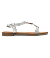 Sandałki damskie Laura Mode F-11 Srebrne