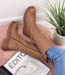 Kozaki damskie Sixth Sens F137 Czarne - twojeobuwie.pl