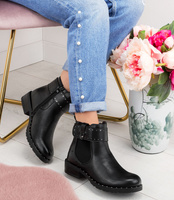 Botki damskie Nest B-3/R60 Czarne