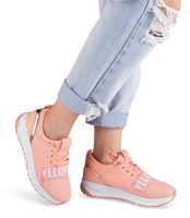 Buty sportowe damskie Ideal Shoes X-9703 Różowe