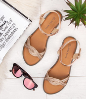 Sandałki damskie Laura Mode F-21 Szampańskie