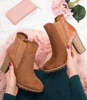 Wegańskie Botki damskie Sixth Sens C688 Brązowe