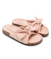 Klapki damskie z kokardą Laura Mode WL020 Różowe