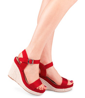Sandały damskie Bestelle L162 Czerwone