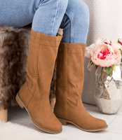 Kozaki damskie Super Mode 9263 Brązowe