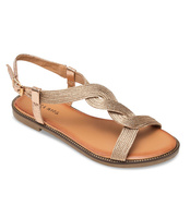 Sandałki damskie Laura Mode WL046 Szampańskie