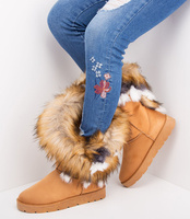 Śniegowce damskie Abloom BM-565 Brązowe