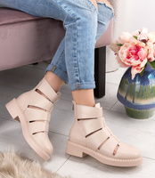 Botki damskie Lady Glory HQ289 Beżowe