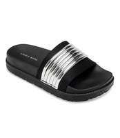 Klapki damskie Laura Mode WL035 Srebrne