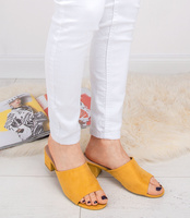 Klapki damskie Laura Mode QL-89 Żółte