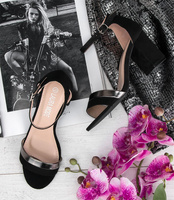 Sandałki damskie Laura Mode QL-110 Czarne