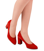 Czółenka damskie Laura Messi 1765 Czerwone