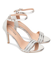 Sandałki damskie Laura Mode J-28 Srebrne