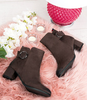 Botki damskie Nest B-3/A44 Brązowe