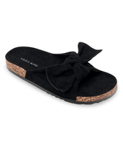 Klapki damskie z kokardą Laura Mode WL020 Czarne