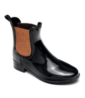 Kalosze damskie N/M Czarno - Miedziane