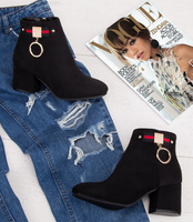 Botki damskie Bello Star B8816-1 Czarne