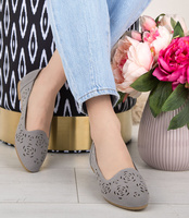 Balerinki damskie Skotnicki P-3-0584 Szare