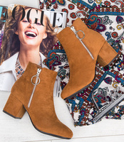 Botki damskie Bestelle 2208-99 Brązowe