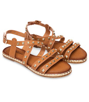 Sandałki damskie Abloom WL193 Brązowe