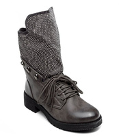 Botki damskie Ideal Shoes SU-2713 Szare