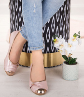 Balerinki damskie American Club LU15/19 Szampańskie