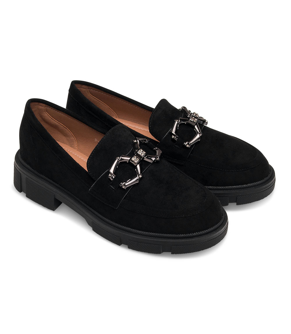 Mokasyny damskie Miss Laura W-203 Czarne