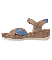 Sandałki damskie Wasak 0473 Cappuccino+Jeans