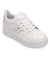 Buty sportowe damskie N/M BM1907 Biało-Srebrne 