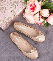 Balerinki damskie American Club LU14/19 Złote