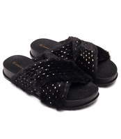 Klapki damskie Ideal Shoes L-2756 Czarne