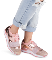 Buty sportowe damskie N/M KS-1117 Różowe