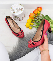 Czółenka damskie Laura Messi 1104 Czerwone