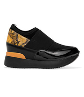 Botki damskie Foreverfolie HQ121 Czarno-Żółte