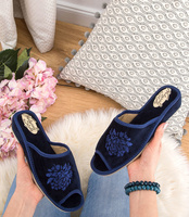 Kapcie damskie Natural Style NS-010 Granatowe