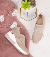 Buty sportowe damskie N/M HQ257 Beżowe