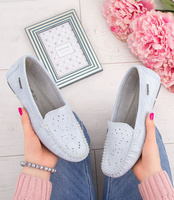 Mokasyny damskie Skotnicki P-3-0559 Błękitne