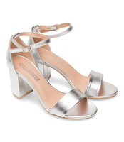 Sandałki damskie Laura Mode QL-82 Srebrne