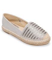 Espadryle damskie Ideal Shoes A-9259 Szare