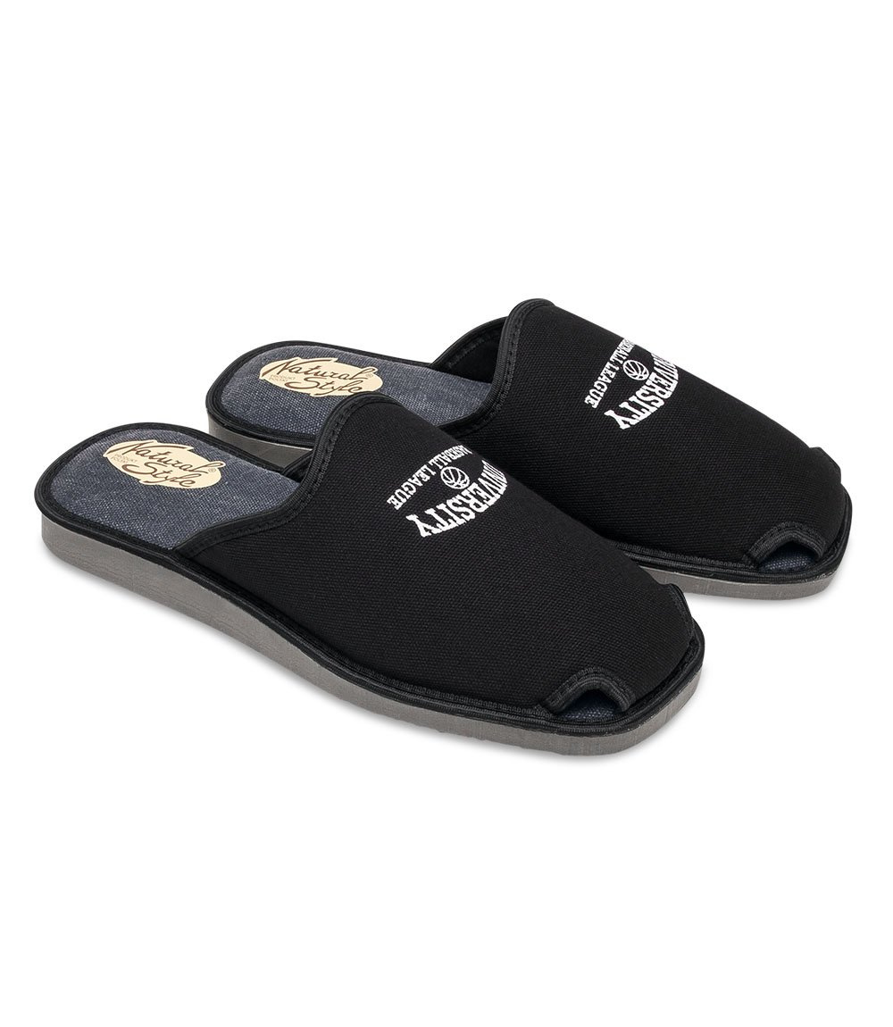 Kapcie męskie Natural Style NS-028 Czarno-Szare