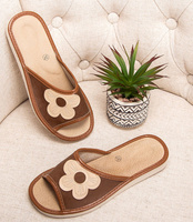 Kapcie damskie Natural Style NS-115 Brązowe