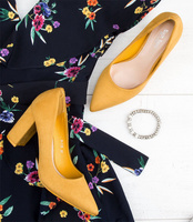 Czółenka damskie Sixth Sens X-113 Żółte